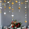 Christmas Decorations Wall Decor For Home 4M Twinkle Star Paper Garland Merry Tree Ornaments Wedding Birthday Party Baby ShowerChristmas