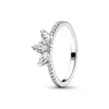 925 Silverkvinnor passar Pandora Ring Original Heart Crown Fashion Rings Princess Crown Sparkling Love Heart