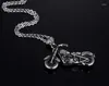 Pendant Necklaces Punk Wind Street Style Personality Fashion Genuine Overbearing Locomotive Motorcycle Shape Titanium Steel Trend Necklace