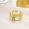 80% OFF 2023 New Luxury High Quality Fashion Jewelry for hollow sunflower diamond ancient family hand jewelry ring female