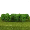 Decoratieve bloemen Plant Model Boom speelgoed Greenery Keuken Landschap Lay -out Plastic hars trein spoorweg 25 -st Decoratie Display Home