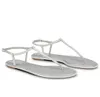 Marca de verão Morgana Sandals Sandals Sapatos Lady Crystal Thong Cristal Strappy Flip Flip