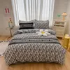 Set di biancheria da letto Plaid Set Federa Copripiumino Morbido Lenzuolo Lenzuolo Camera da letto Trapunta King Trapunta Biancheria da letto