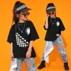 Sahne Giyim Kızlar Caz Dans Kostümleri Moda Hip Hop Uygulaması Dans Dans Çılgın Giysiler Performans Giyim 4 PC Set DC4805