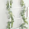 Decorative Flowers 200cm Vivid Artificial Plants Green Leaf Ivy Vine Garland For Home Garden Party Wedding Wall Decor Rattan String