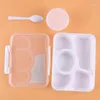 Dinnerware Sets Microwave Lunch Box With Compartment Storage Container Children Kids School Office Portable Leakproof Bento Spoon