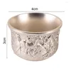 Cups Saucers & Teacup Retro Polishing Zinc Alloy Shiny Surface Liquor Cup For Office Drinkware Kitchen Tools