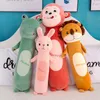 55cm Animal Strip Soft Sleeping Sleeping Cylindrical Frog Monkey Pillow Doll