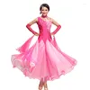 Stage Wear Style!Blue Red Rose Ballroom Standard Dance Dress Waltz Competition Women 2023