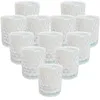 Bougeoirs 12x verre en forme de tasse de support créatif pour les décorations de fête de cheminée