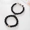 STRAND 2PCS Magnetisch paar armbanden Natuursteen kralen Bracelet Set voor mannen Vrouwen Liefhebber vriend vriendschap Magneet hart sieraden cadeau