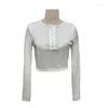 Kvinnors stickor Autumn och vinterkvinnors tröja Cardigan Fashion V-Neck Kort pullover Pure Color Simple Sexig Em