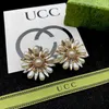 95% OFF 2023 New Luxury High Quality Fashion Jewelry for double pearl petal flower ear clip brass earrings