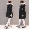 Trench femme manteaux surdimensionnés veste d'hiver à capuche coton rembourré super chaleur manteau Parka mince grand col de fourrure mode épaissi