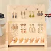 Smyckespåsar träörhängen visar lagringsrekvisita hyllor ringer speciella hängande plattställ