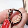 Buigari Snake Head Series Designer Ring for Woman Gemstone Gold Plated 18k Officiella reproduktioner Fashion Jewelry Classic Style Gift for Girl Friend 004