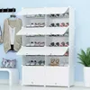 Klädlagringsgarderob kombination sko rack enkelt skåp harts modern minimalistisk montering multilager dammtät hus