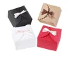 Emballage cadeau 5/10/20 pièces boîtes d'emballage en papier Kraft pour la cuisson boîte rouge avec ruban en gros bonbons anniversaire mariage faveur BoxGift