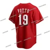 2023 Moustakas Jonathan India Johnny Bench 19 Joey Votto 30 Ken Griffey Jr 11 Barry Larkin 14 Pete Rose 37 Tyler Stephenson Hunter Greene Custom Herren Baseball Trikot