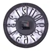Wandklokken Noordse retro Fashion Clock Vintage klassieke Arabische cijfers gebogen kwarts reloj de pared Horloge murale woonkamer creatief