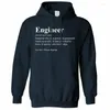 Men's Hoodies & Sweatshirts Definition Of An Engineer Hoodie Engineering Define Funny Math Joke Hooded Tee Teenager TopsMen's Patr22