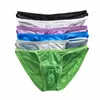 Underbyxor 3st/Lot Sexiga herrbyxor underkläder Mini Bikini Transparent Low Rise Male Slip Homme trosor BULGE POUC