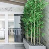 Decorative Flowers 40CM Artificial Bamboo Leaves Simulation Silk Plant Fake Green Lifelike Branches Home Garden Landscaping Model Office