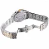 Montres-bracelets Reef Tiger/RT Montres d'affaires pour hommes Montre automatique en acier inoxydable en or rose avec date RGA165