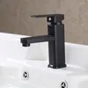 Bathroom Sink Faucets Basin Faucet Black Baking 304 Stainless Steel Mixer Tap & Cold Lavotory Hardwear