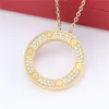 Stainless steel love necklace gold pendant for women fashion choker necklace women men Lover neckalces jewelry gift with velvet bag luxury designer jewelry
