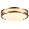 Ceiling Lights All-copper Led Panel Lamp For Home Office Daily Lighting Round Light Fixtures Bedroom Balcony Hallway