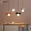 Lampes suspendues nordique spécial moderne LED lumières avec ampoule salon salle à manger bureau chambre chevet appartements barre éclairage intérieur