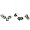 Pendant Lamps Nordic LED Indoor Lighting Glass Lamp Gradient Color Molecular El Lobby Luxury Decoration Lights Lustre