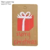 Decorazioni natalizie 50 pz/lotto Multi Stile FAI DA TE Regalo Unico Tag di Carta Piccola Carta Opzionale String Craft Hang Tag Etichetta Partito Decor1