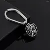 Keychains IJK2056 Tree Of Life Cremation Key Chain Top Stainless Steel Keepsake Keychain For Ash Man Accessories Retail