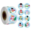 Presentförpackning 500 st 1 "Snowman Merry Christmas Stickers Decor Festival Party SEAL Label Tag Dekorativ pappersklistermärke Box -kuvert