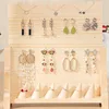 Jewelry Pouches Wooden Earrings Display Storage Props Shelves Ring Special Hanging Plate Rack