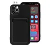 Корпуса держателя карт для iPhone 14 13 12 11 Pro Max xr Cread Card Slot Pocket Soft TPU Защитная крышка с защитой от камеры с защитой объектива камеры