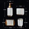 Ensemble d'accessoires de bain galvanoplastie coup d'or accessoires de salle de bain en céramique nordique moderne porte-brosse à dents cinq pièces douche