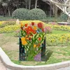 Decorative Flowers Rustproof Iron Landscape Garden Fence Barrier Artificial Flower Printing Rust-Proof Bed Animal