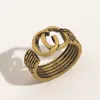 Top designer di gioielli piccolo semplice anello aperto versatile in ottone oro antico personalizzato