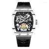 Avanadores de pulso Aesop Flying Tourbillon Skeleton Watch for Man Sapphire impermeável manual mecânico sinuoso relógio de cronógrafo macho