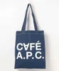 Designer Fashion APC Handbag Shopping Bag Handbag Canvas Bag Shoulder Bag Denim Bag