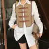 B18 Femmes Gilets Jacquard Lettres Chevalier Gilets Pour Femmes Vestes Sans Manches Créateurs De Mode Gilet Manteaux