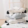 Pillow Tassels Case 45x45cm/30x50cm Geometric Wave Cover Cotton Handmade Square Home Decoration For Living Room Bed