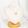 Chains Four-leaf Clover Neckalce For Women Unique Charms Pendant Necklace Accessories Chain Gold Color Fashion Jewelry 2023
