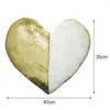 Pillow Pillowcase Useful 8 Colors Throw Cover DIY Love Heart Shape Sequins Case For Bedroom