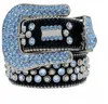 디자이너 벨트 BB 벨트 SIMON MENS 벨트 여성용 반짝이는 다이아몬드 벨트 검은 색 블루 흰색 멀티 컬러 블링 라인석 선물 허리띠 공장 도매