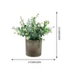 Dekorativa blommor 1 datorer Artificial Plant Desktop Potted Life Life Greenery Faux Office Bonsai Decoration Party Wedding Home Decor