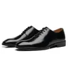Zapatos de vestir Oxford para hombre formal de negocios con cordones de cuero de grano completo minimalista para hombres 2023